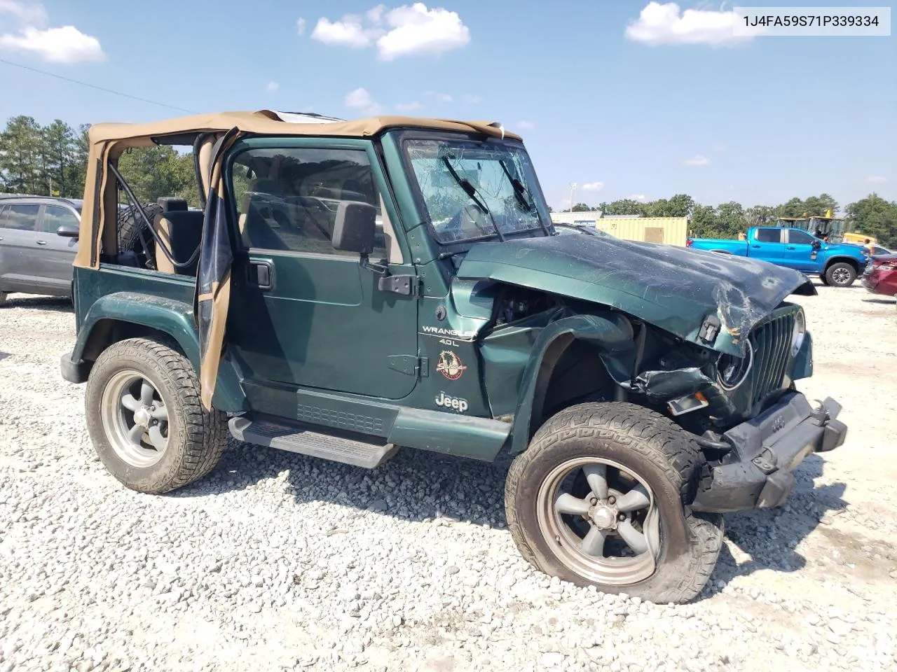 2001 Jeep Wrangler / Tj Sahara VIN: 1J4FA59S71P339334 Lot: 74805224