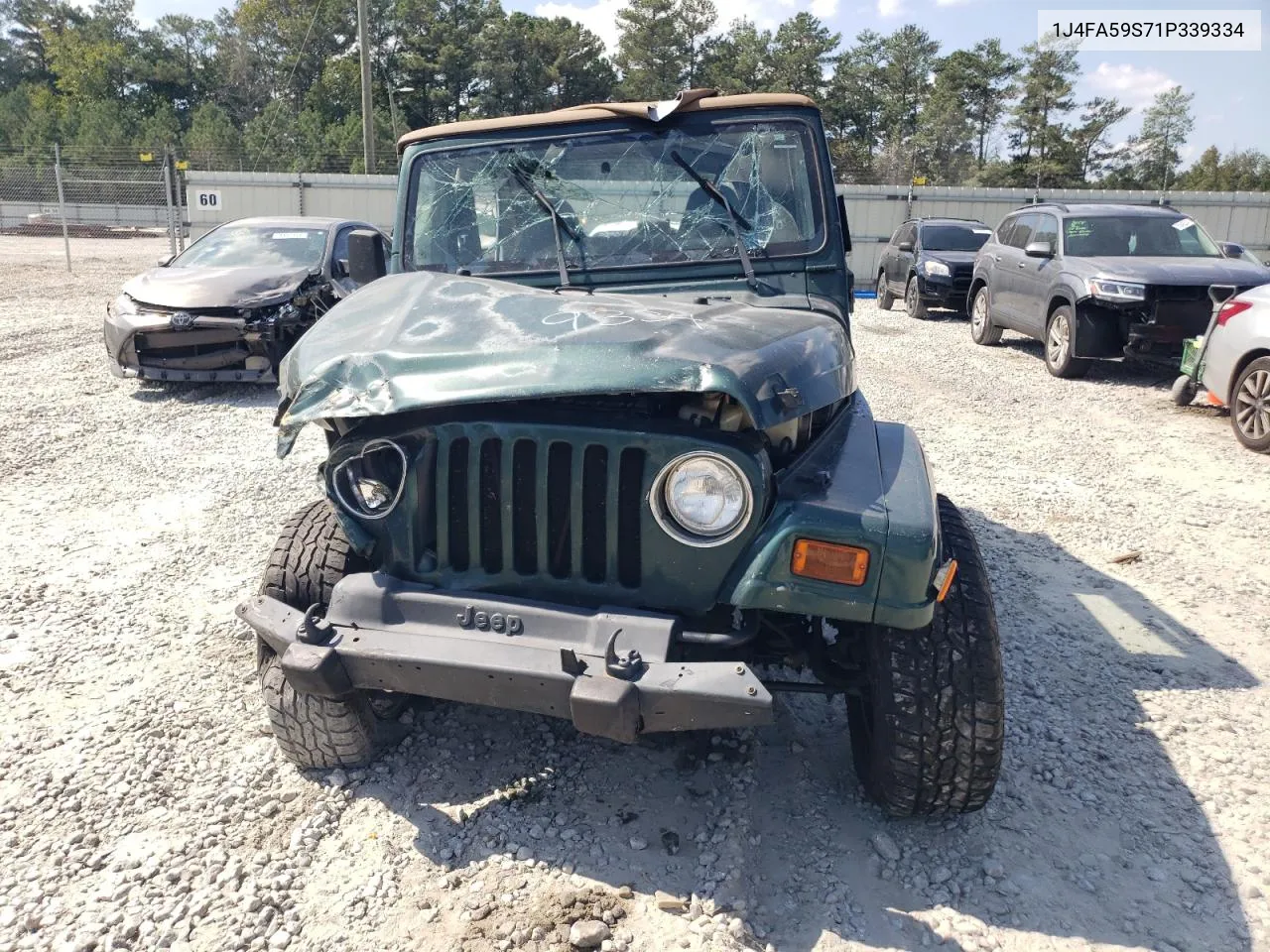 2001 Jeep Wrangler / Tj Sahara VIN: 1J4FA59S71P339334 Lot: 74805224