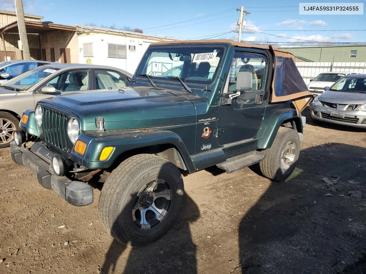 2001 Jeep Wrangler / Tj Sahara VIN: 1J4FA59S31P324555 Lot: 80100734