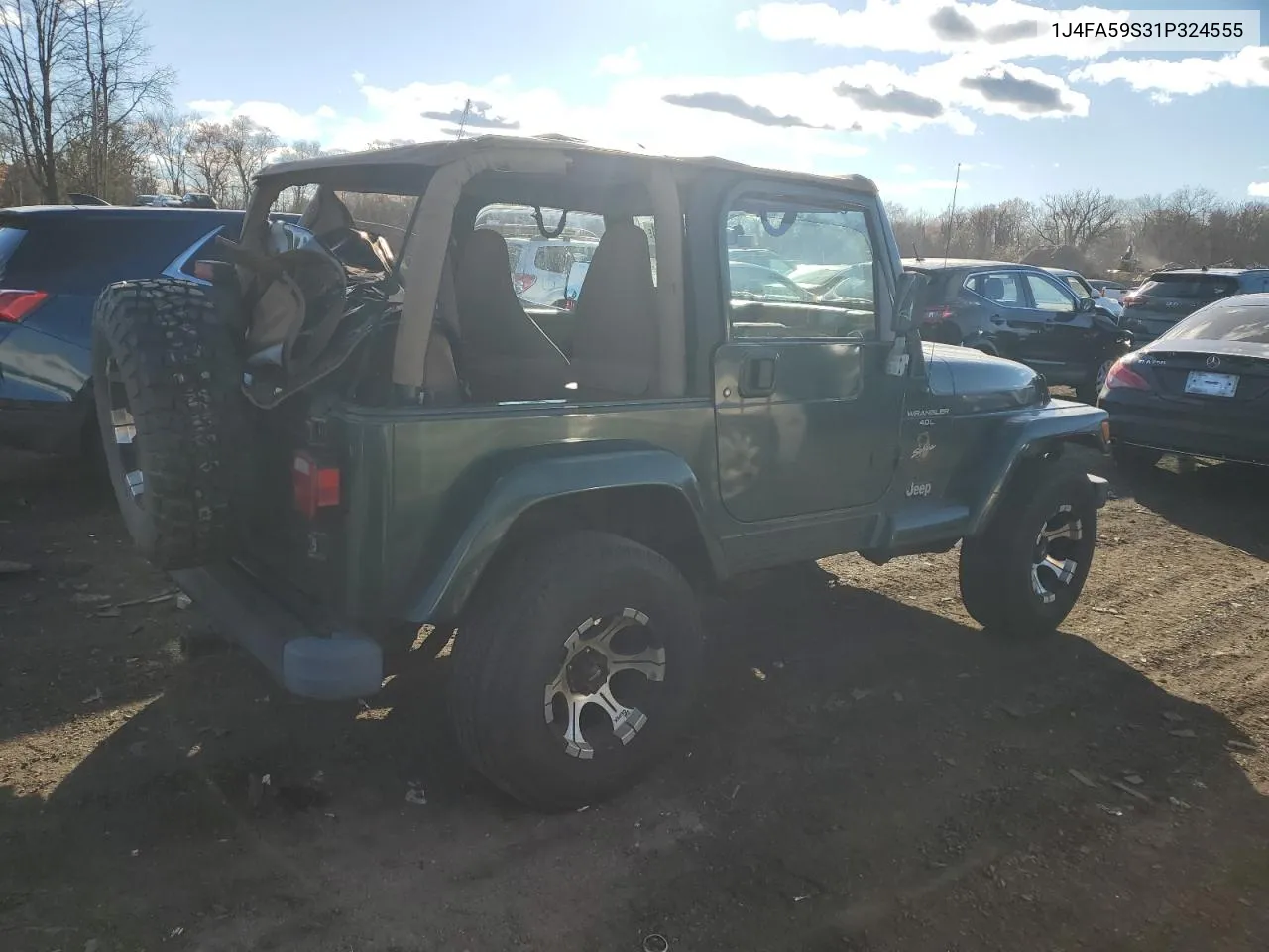 2001 Jeep Wrangler / Tj Sahara VIN: 1J4FA59S31P324555 Lot: 80100734