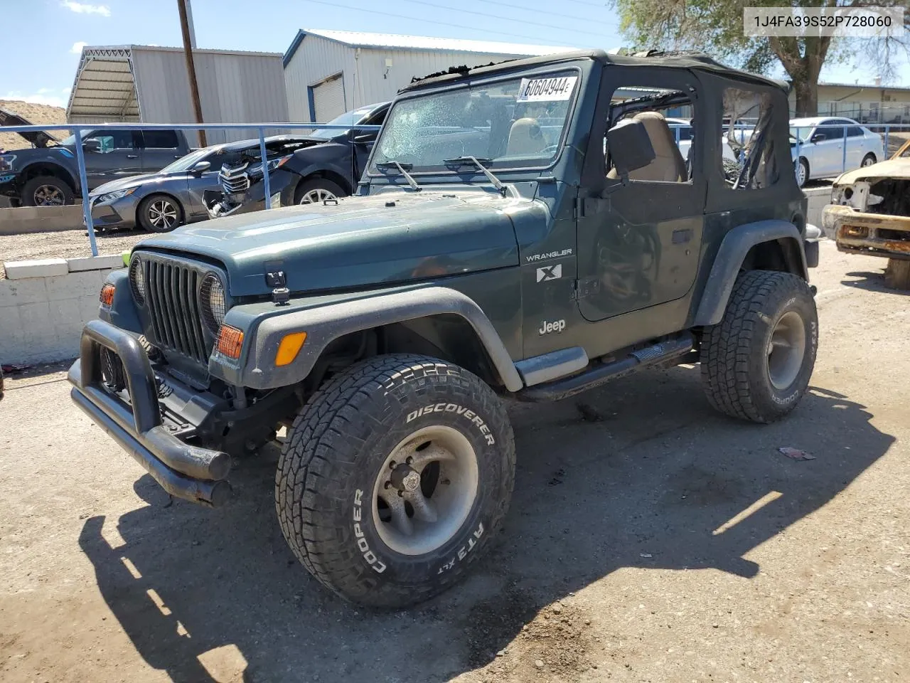 2002 Jeep Wrangler / Tj X VIN: 1J4FA39S52P728060 Lot: 60604944