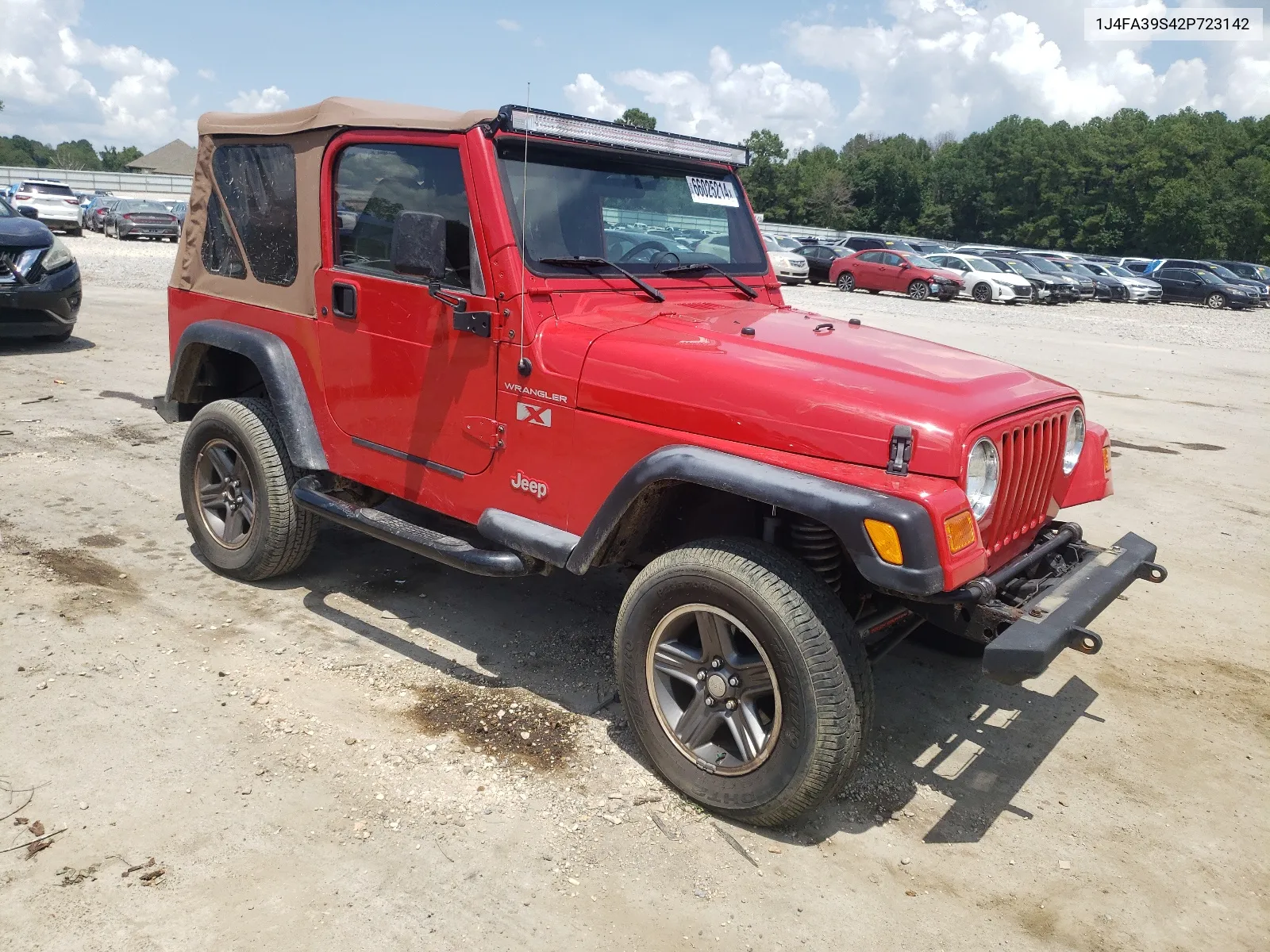 2002 Jeep Wrangler / Tj X VIN: 1J4FA39S42P723142 Lot: 66025214