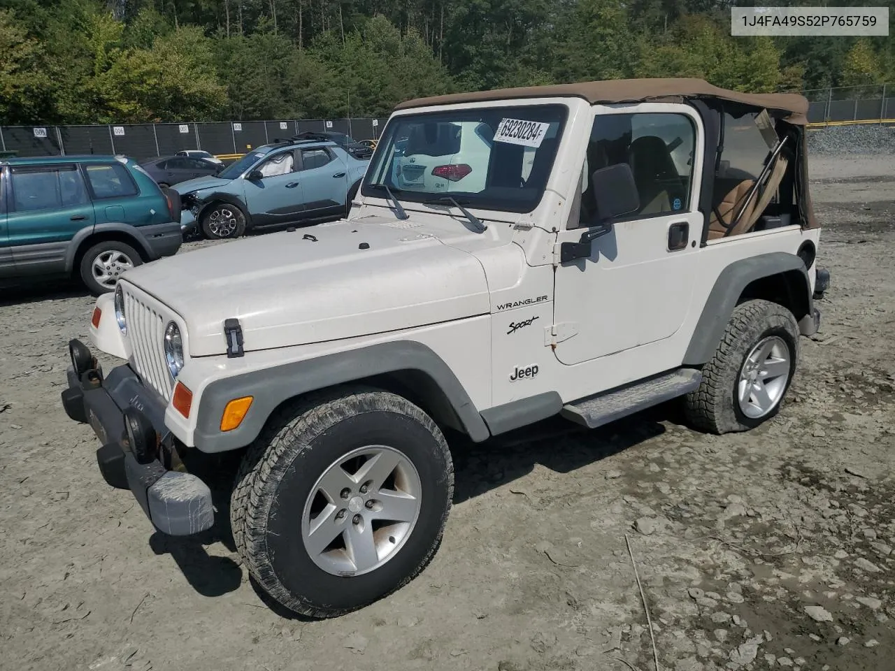 2002 Jeep Wrangler / Tj Sport VIN: 1J4FA49S52P765759 Lot: 69230284