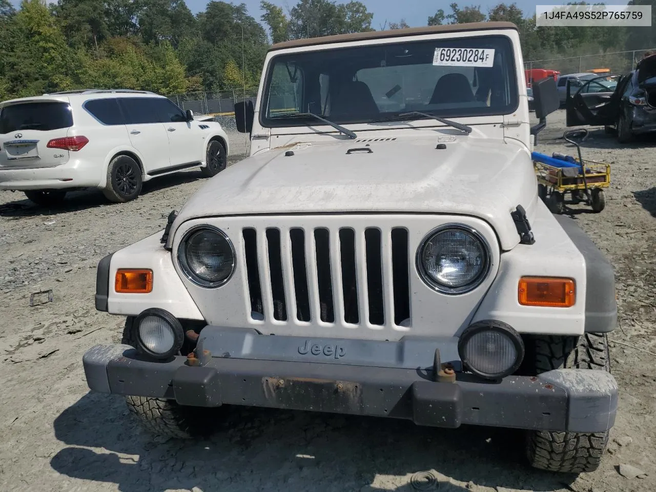 2002 Jeep Wrangler / Tj Sport VIN: 1J4FA49S52P765759 Lot: 69230284