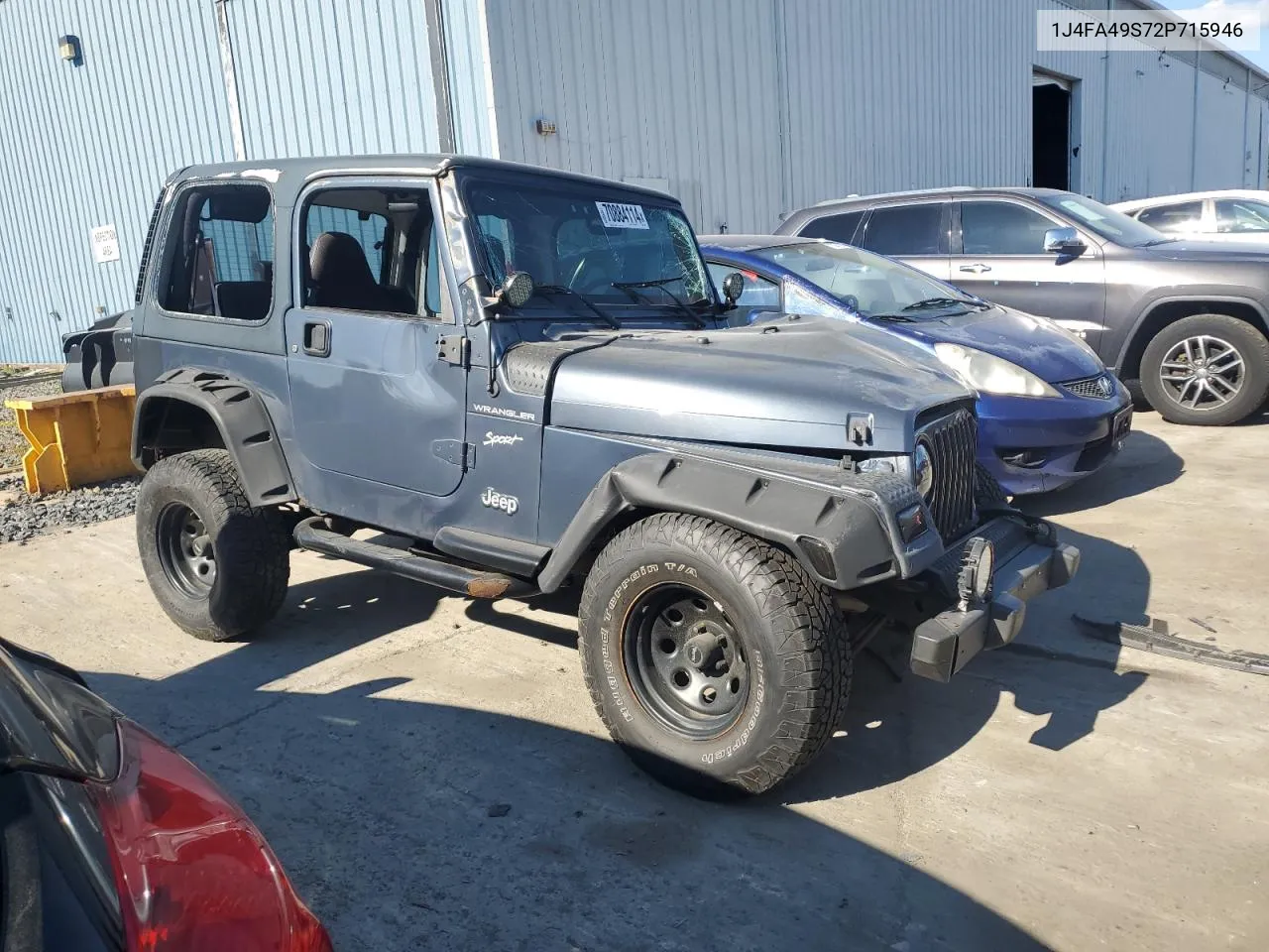 2002 Jeep Wrangler / Tj Sport VIN: 1J4FA49S72P715946 Lot: 70884114