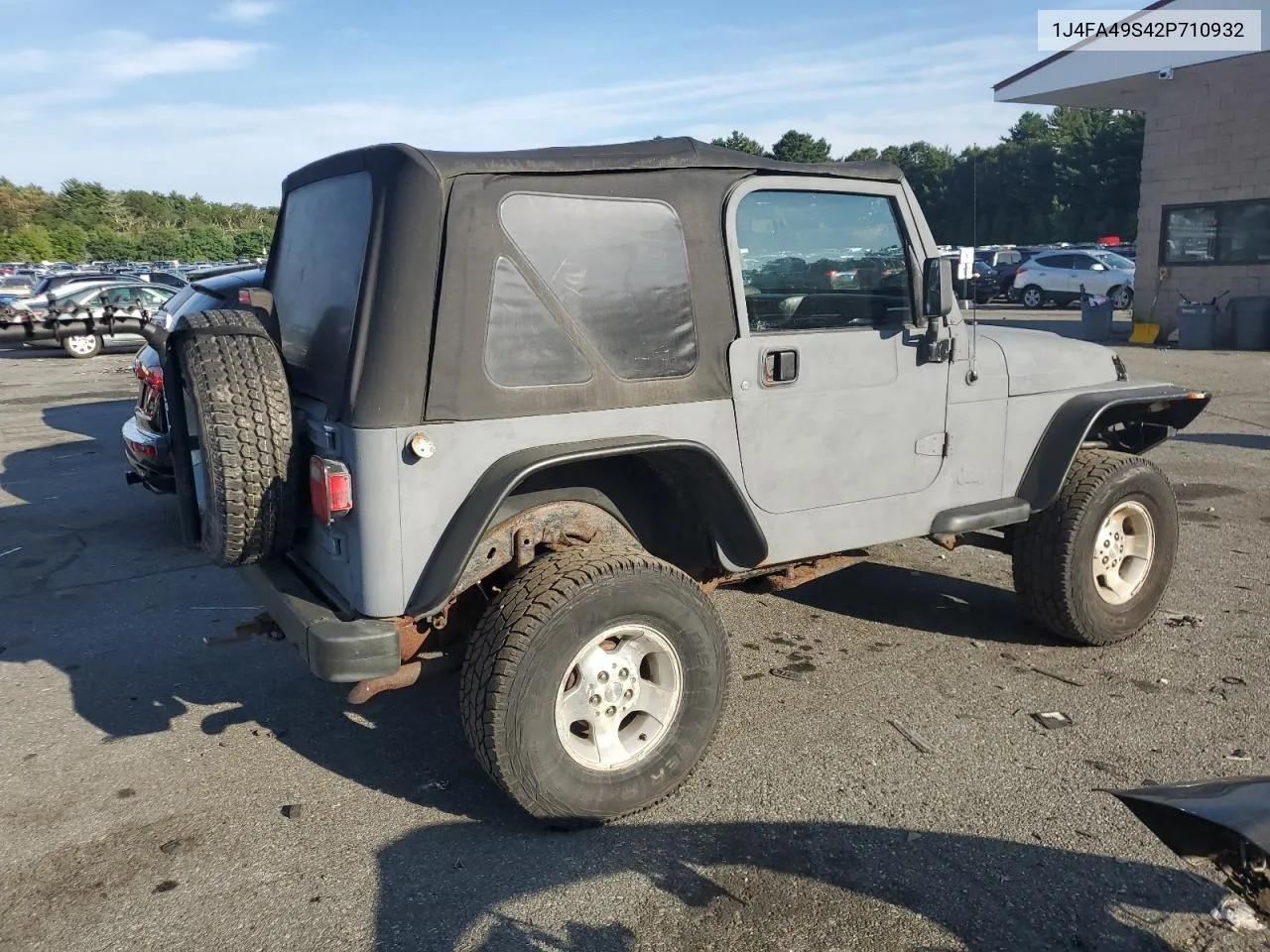 2002 Jeep Wrangler / Tj Sport VIN: 1J4FA49S42P710932 Lot: 71079704