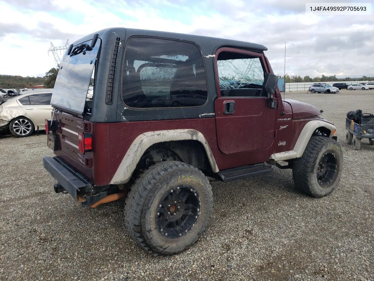 2002 Jeep Wrangler / Tj Sport VIN: 1J4FA49S92P705693 Lot: 71611144