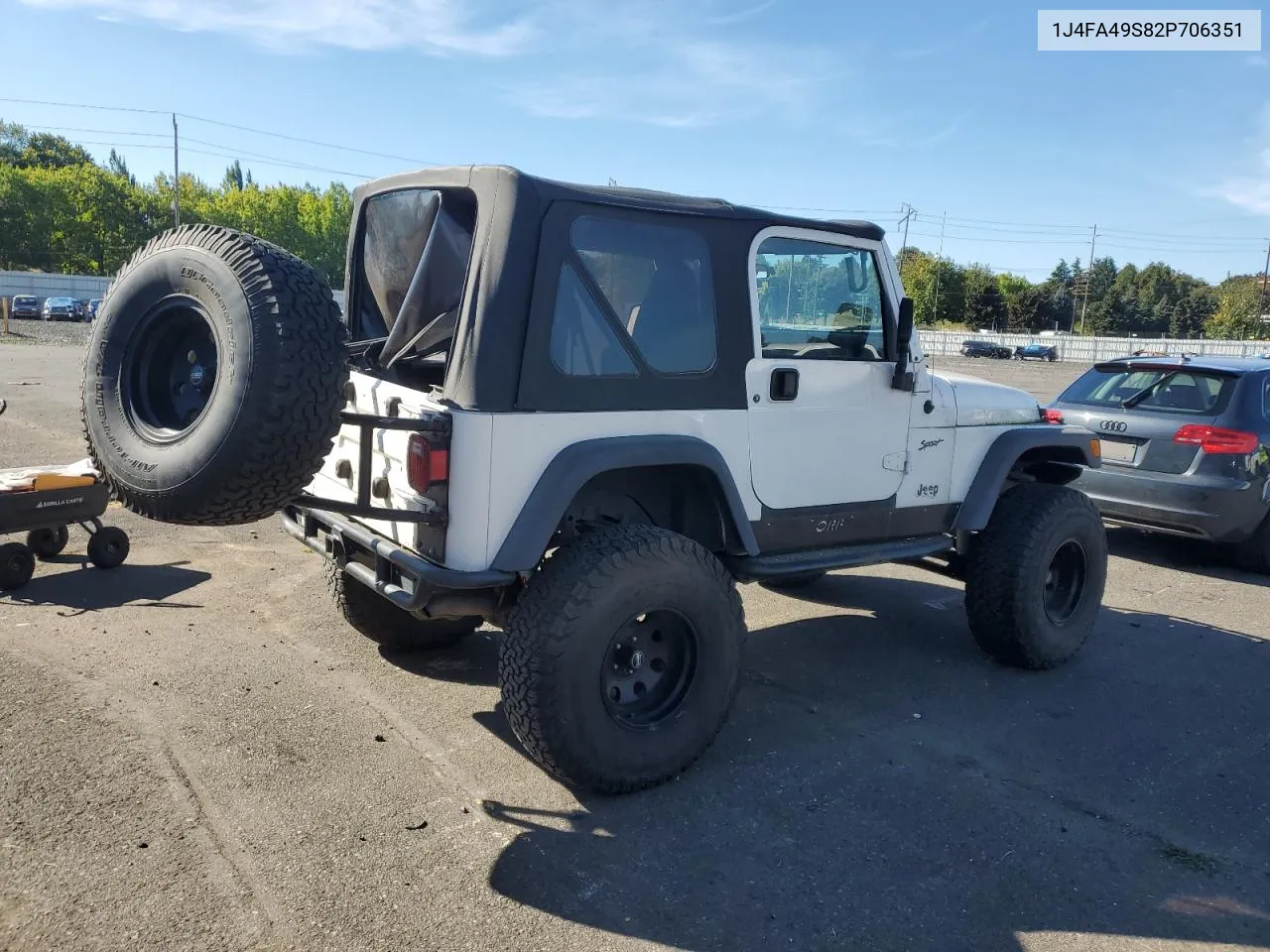 2002 Jeep Wrangler / Tj Sport VIN: 1J4FA49S82P706351 Lot: 72580764