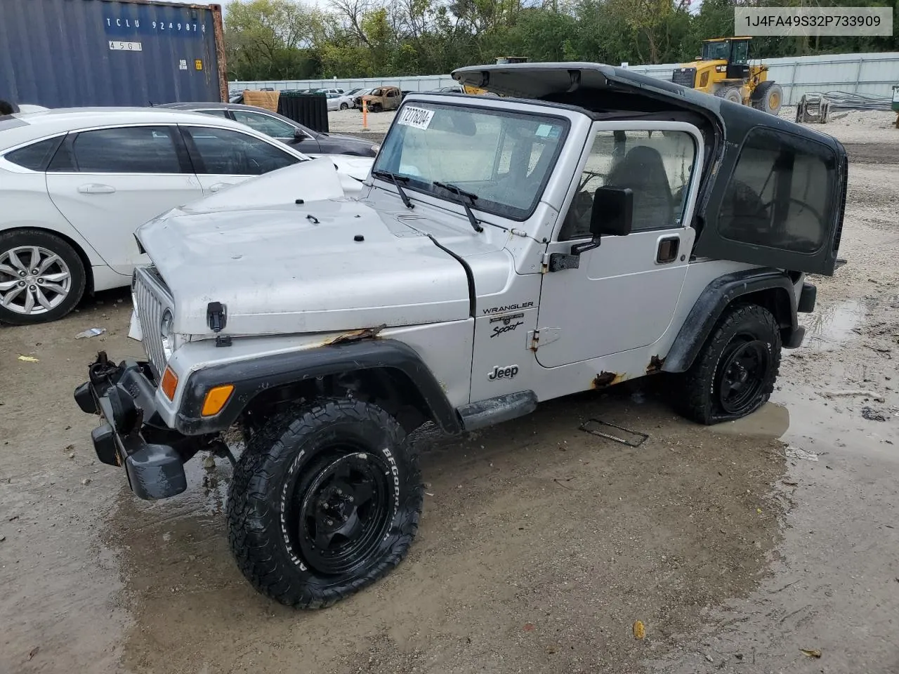 2002 Jeep Wrangler / Tj Sport VIN: 1J4FA49S32P733909 Lot: 72776204