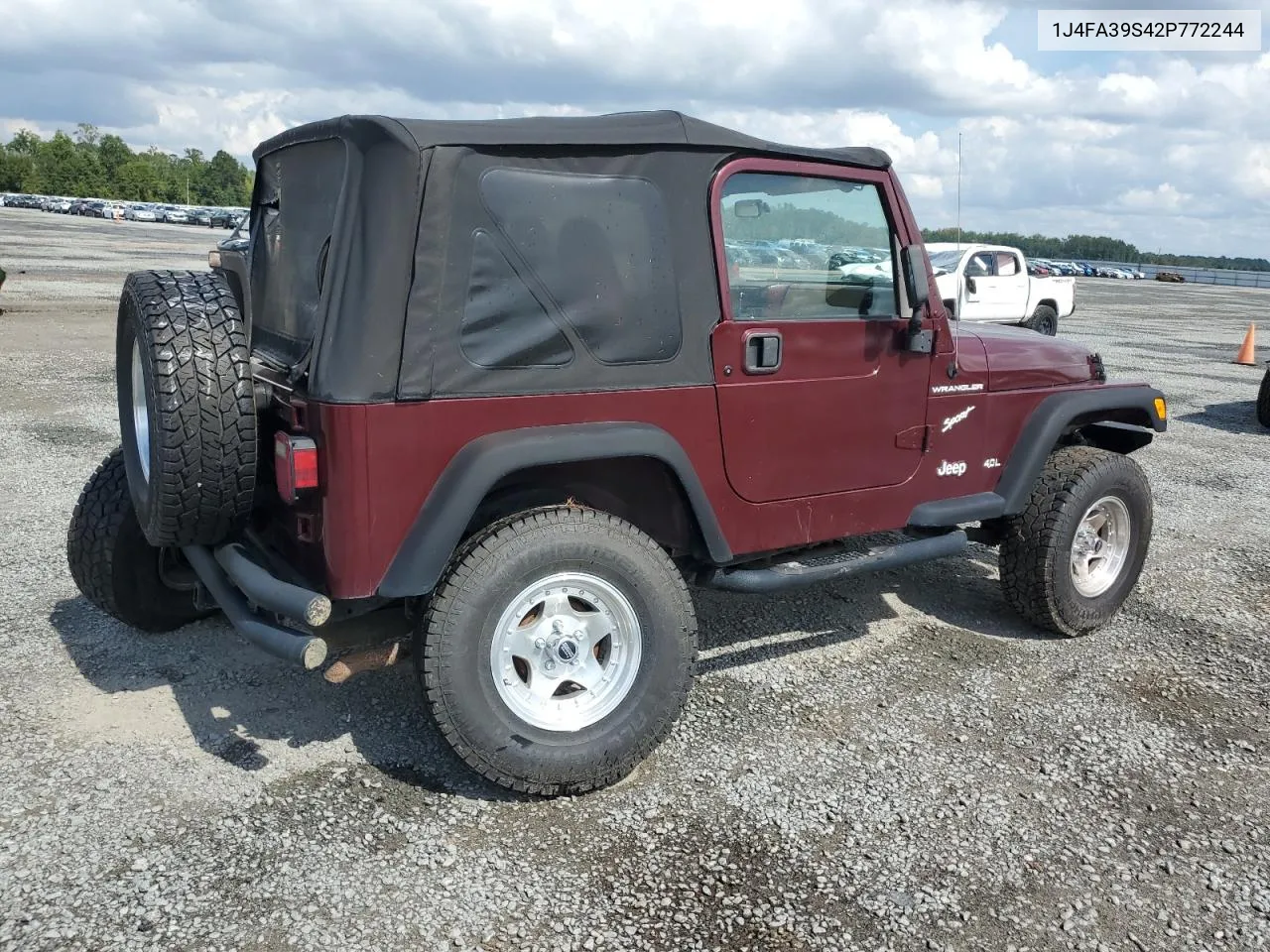 2002 Jeep Wrangler / Tj X VIN: 1J4FA39S42P772244 Lot: 72853314