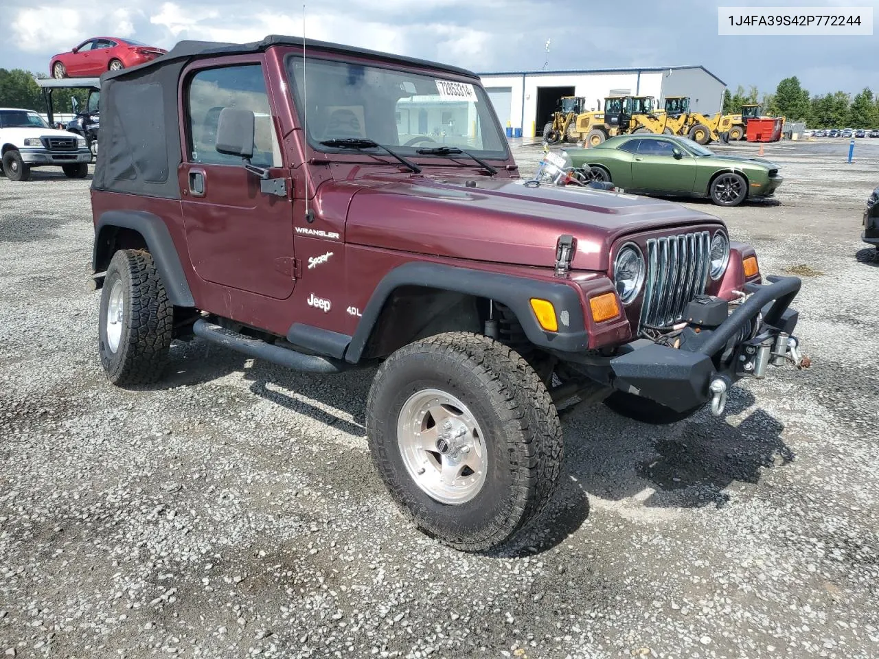 2002 Jeep Wrangler / Tj X VIN: 1J4FA39S42P772244 Lot: 72853314