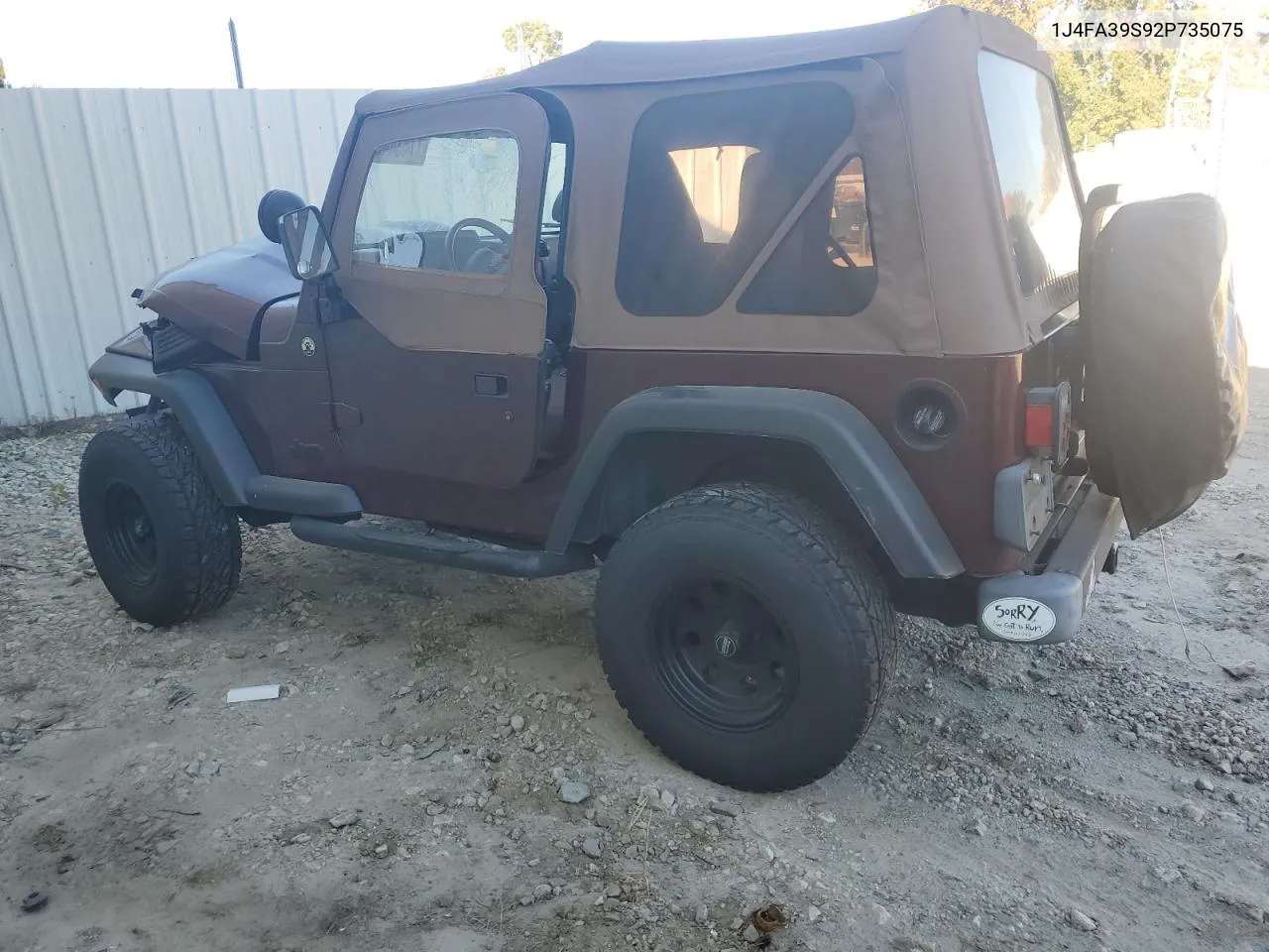 2002 Jeep Wrangler / Tj X VIN: 1J4FA39S92P735075 Lot: 77434454