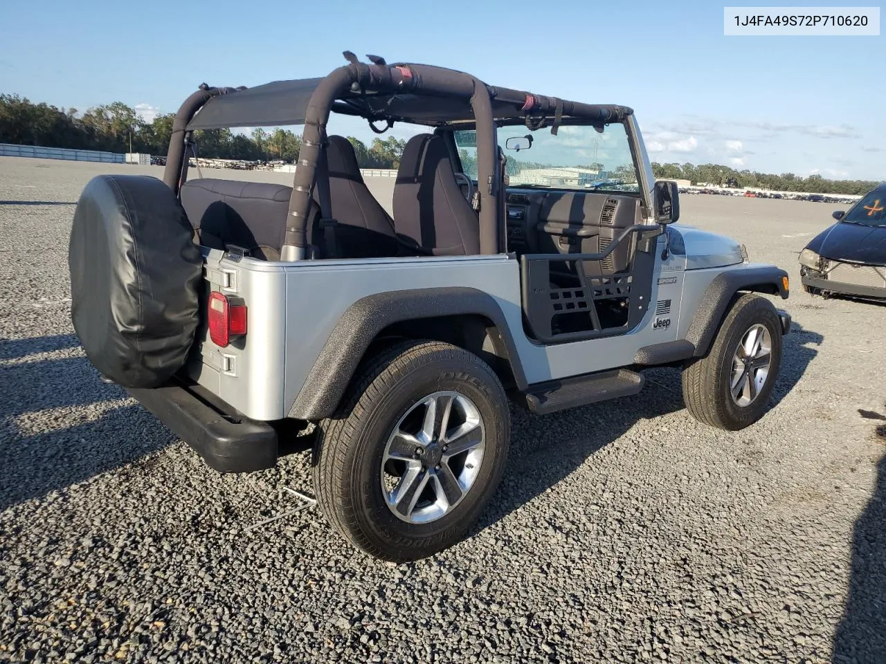 2002 Jeep Wrangler / Tj Sport VIN: 1J4FA49S72P710620 Lot: 77639354