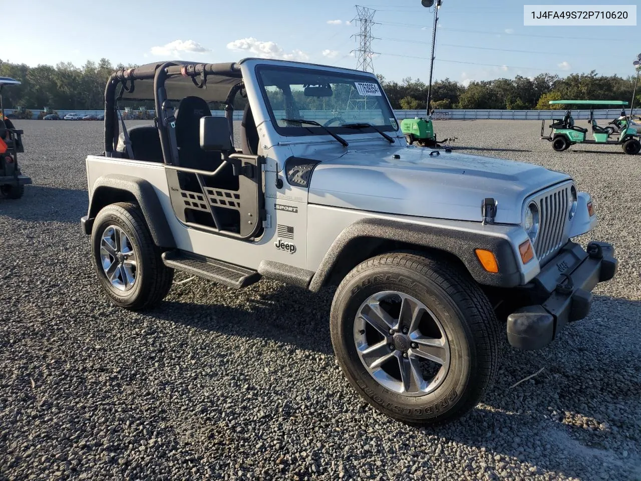 2002 Jeep Wrangler / Tj Sport VIN: 1J4FA49S72P710620 Lot: 77639354