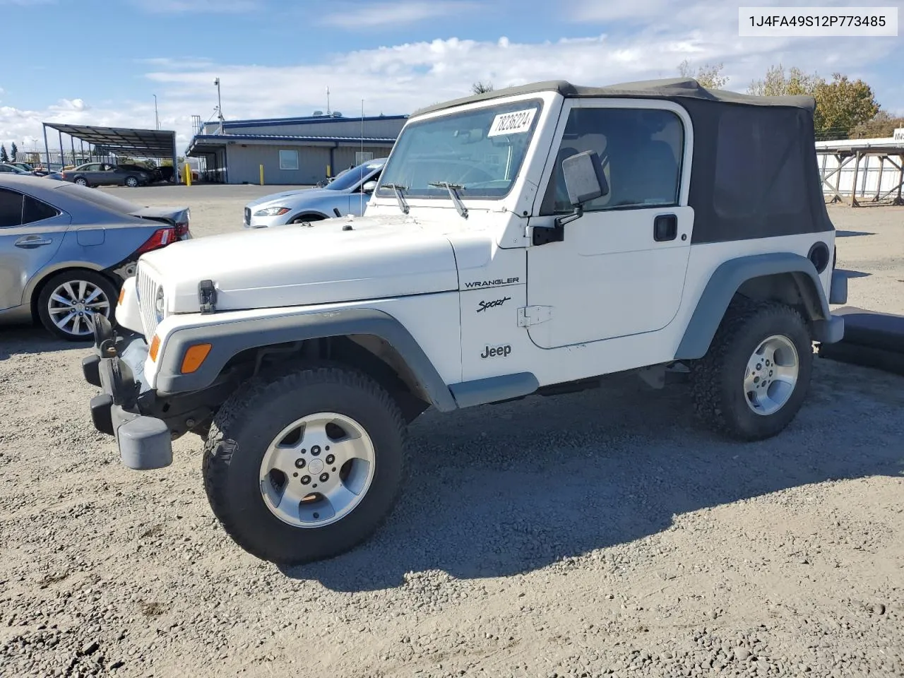 2002 Jeep Wrangler / Tj Sport VIN: 1J4FA49S12P773485 Lot: 78236224