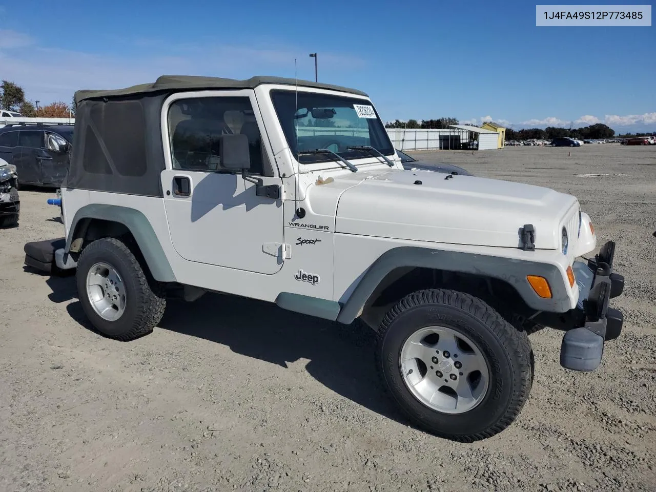 2002 Jeep Wrangler / Tj Sport VIN: 1J4FA49S12P773485 Lot: 78236224