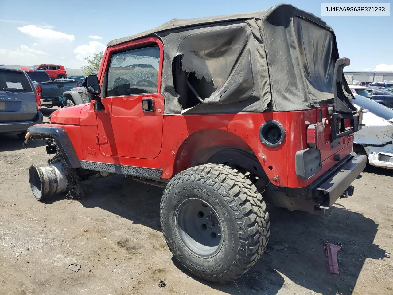 2003 Jeep Wrangler / Tj Rubicon VIN: 1J4FA69S63P371233 Lot: 61707304