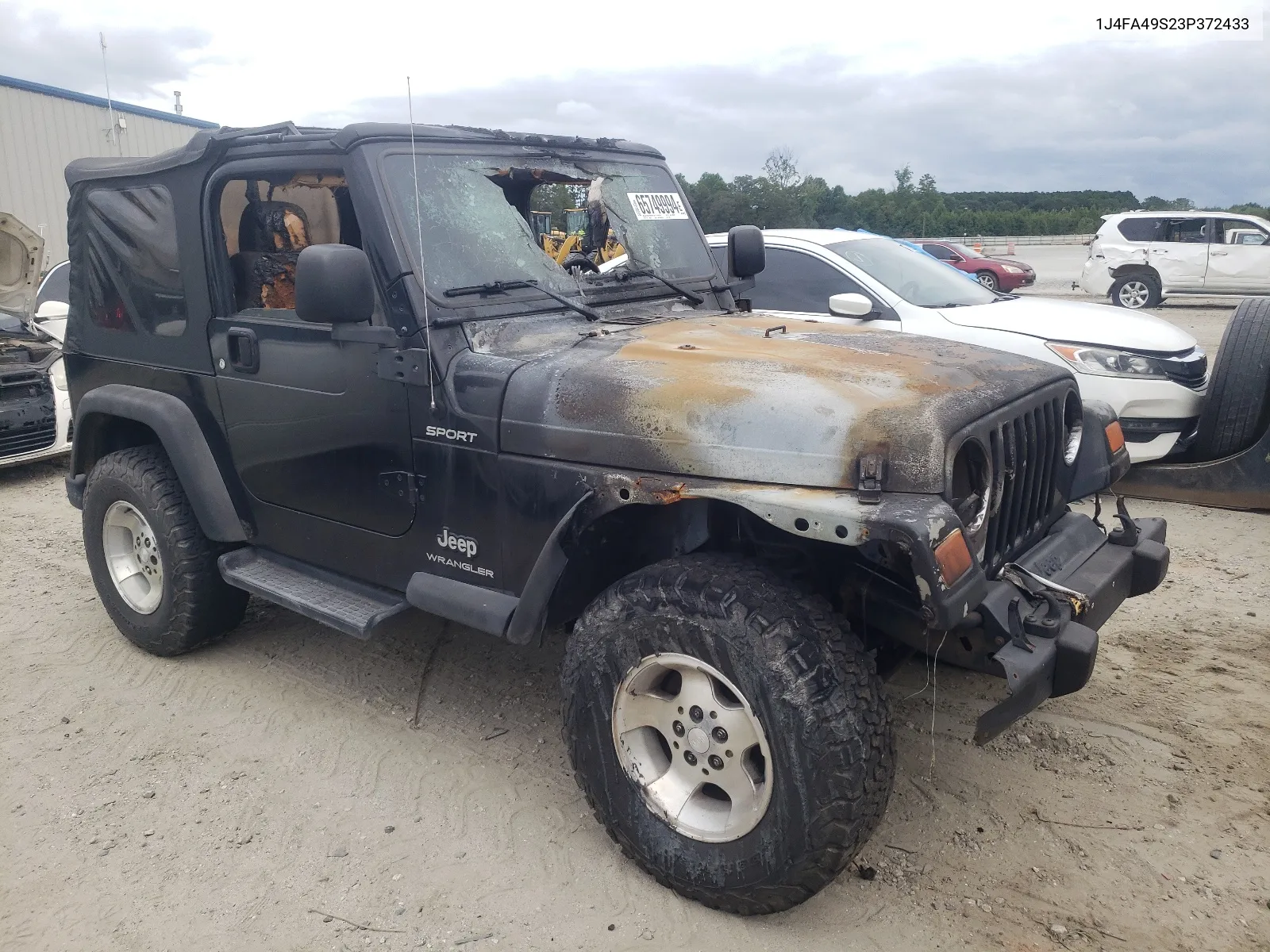 2003 Jeep Wrangler / Tj Sport VIN: 1J4FA49S23P372433 Lot: 65749994