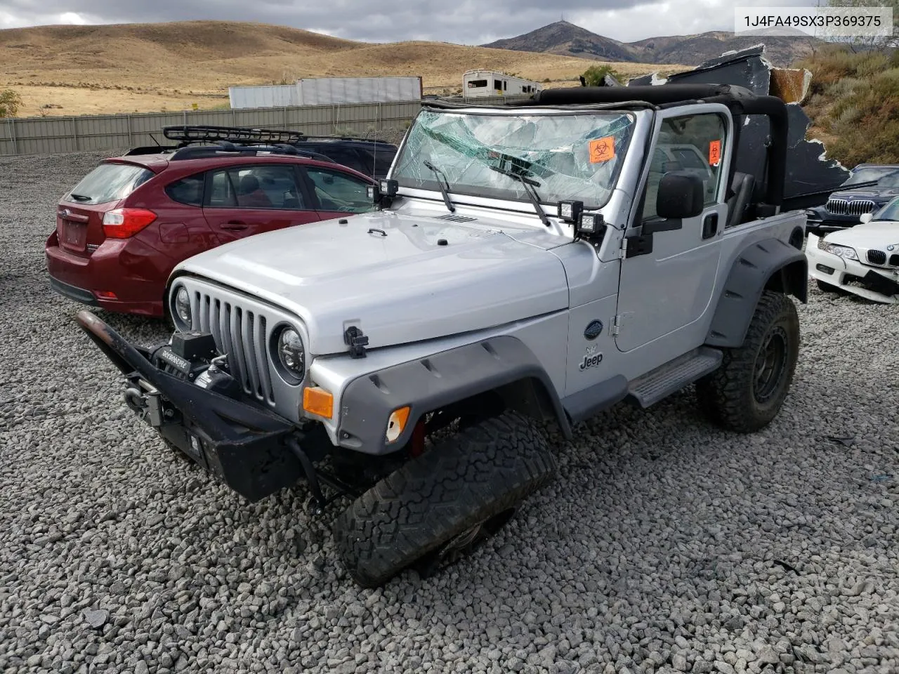 2003 Jeep Wrangler / Tj Sport VIN: 1J4FA49SX3P369375 Lot: 71309184