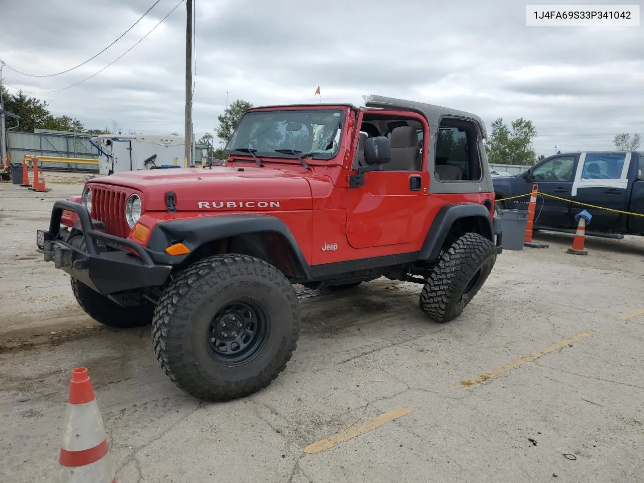 2003 Jeep Wrangler / Tj Rubicon VIN: 1J4FA69S33P341042 Lot: 71468534