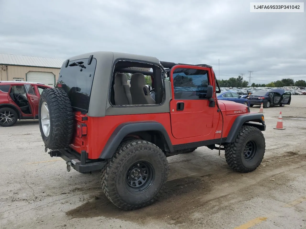 2003 Jeep Wrangler / Tj Rubicon VIN: 1J4FA69S33P341042 Lot: 71468534