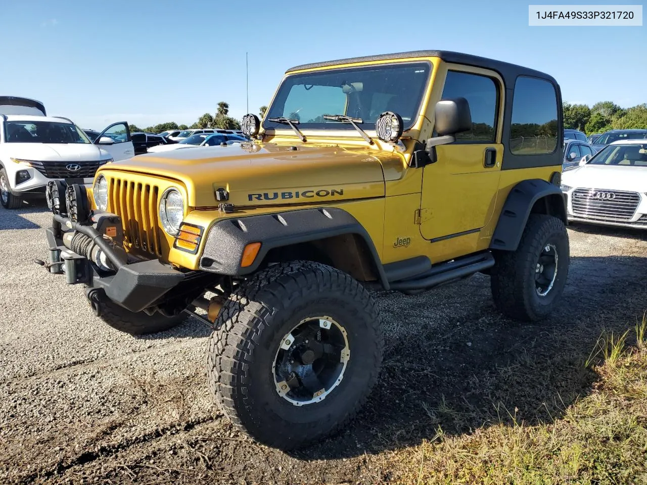 2003 Jeep Wrangler / Tj Sport VIN: 1J4FA49S33P321720 Lot: 74138154