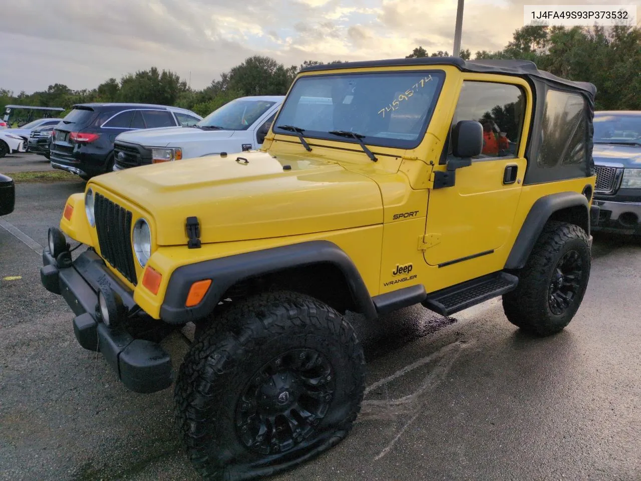 2003 Jeep Wrangler / Tj Sport VIN: 1J4FA49S93P373532 Lot: 74595774