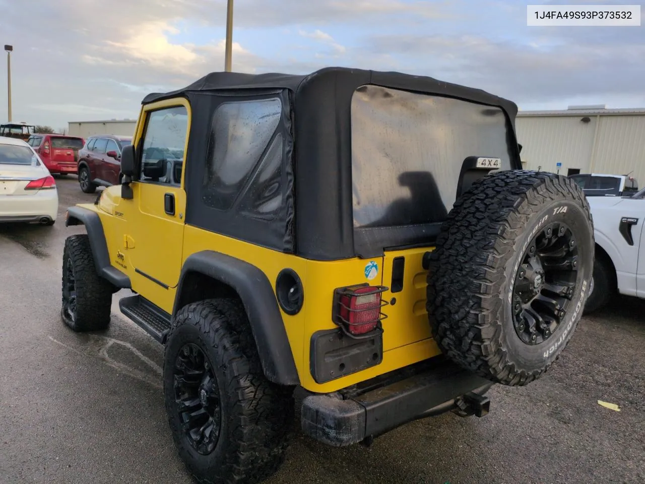 2003 Jeep Wrangler / Tj Sport VIN: 1J4FA49S93P373532 Lot: 74595774