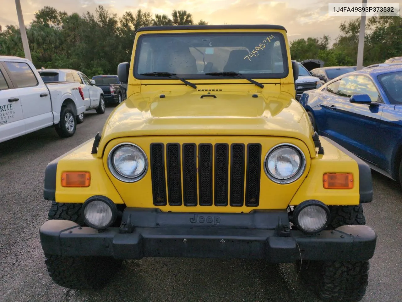 2003 Jeep Wrangler / Tj Sport VIN: 1J4FA49S93P373532 Lot: 74595774