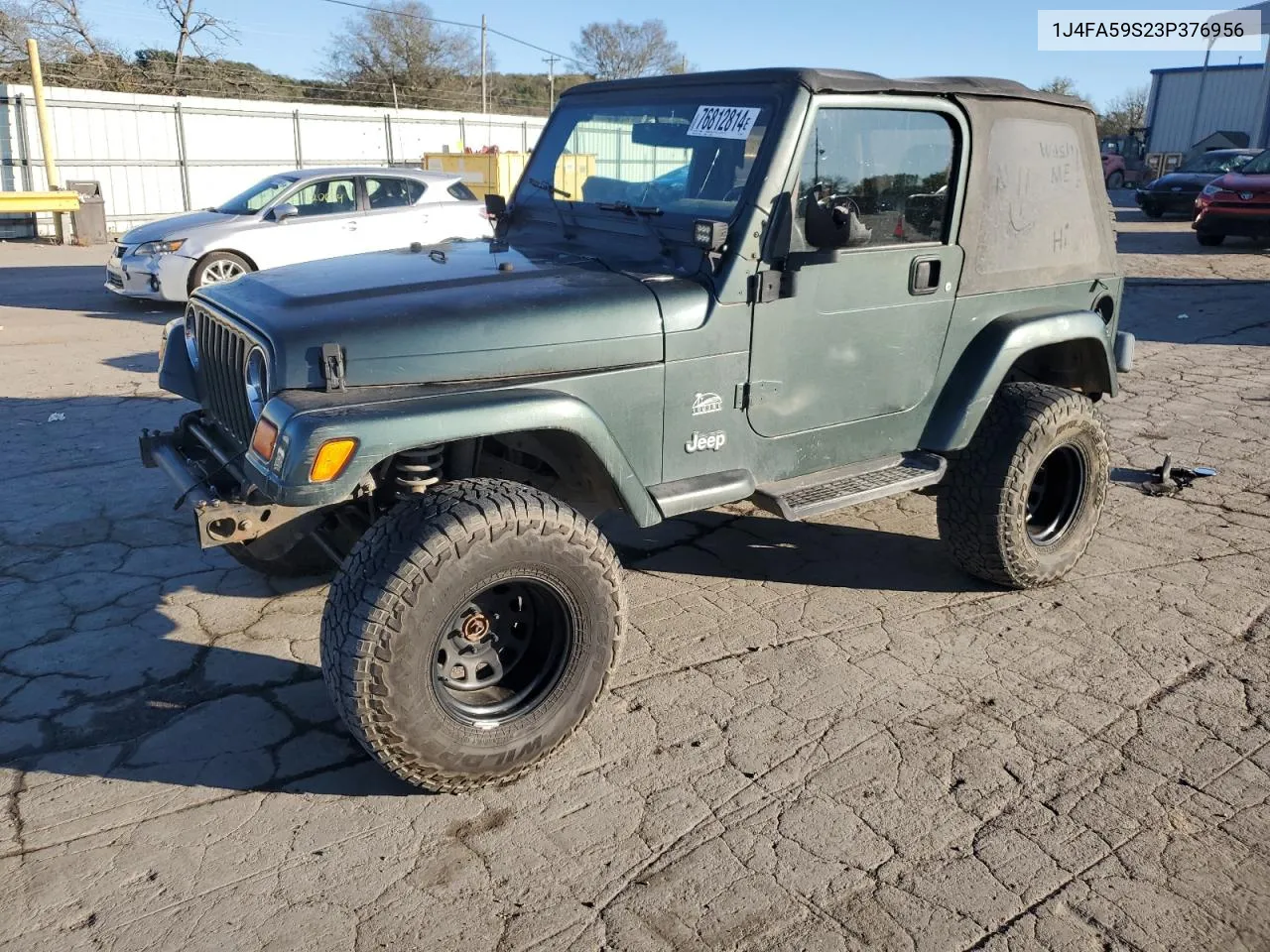 2003 Jeep Wrangler / Tj Sahara VIN: 1J4FA59S23P376956 Lot: 76812814