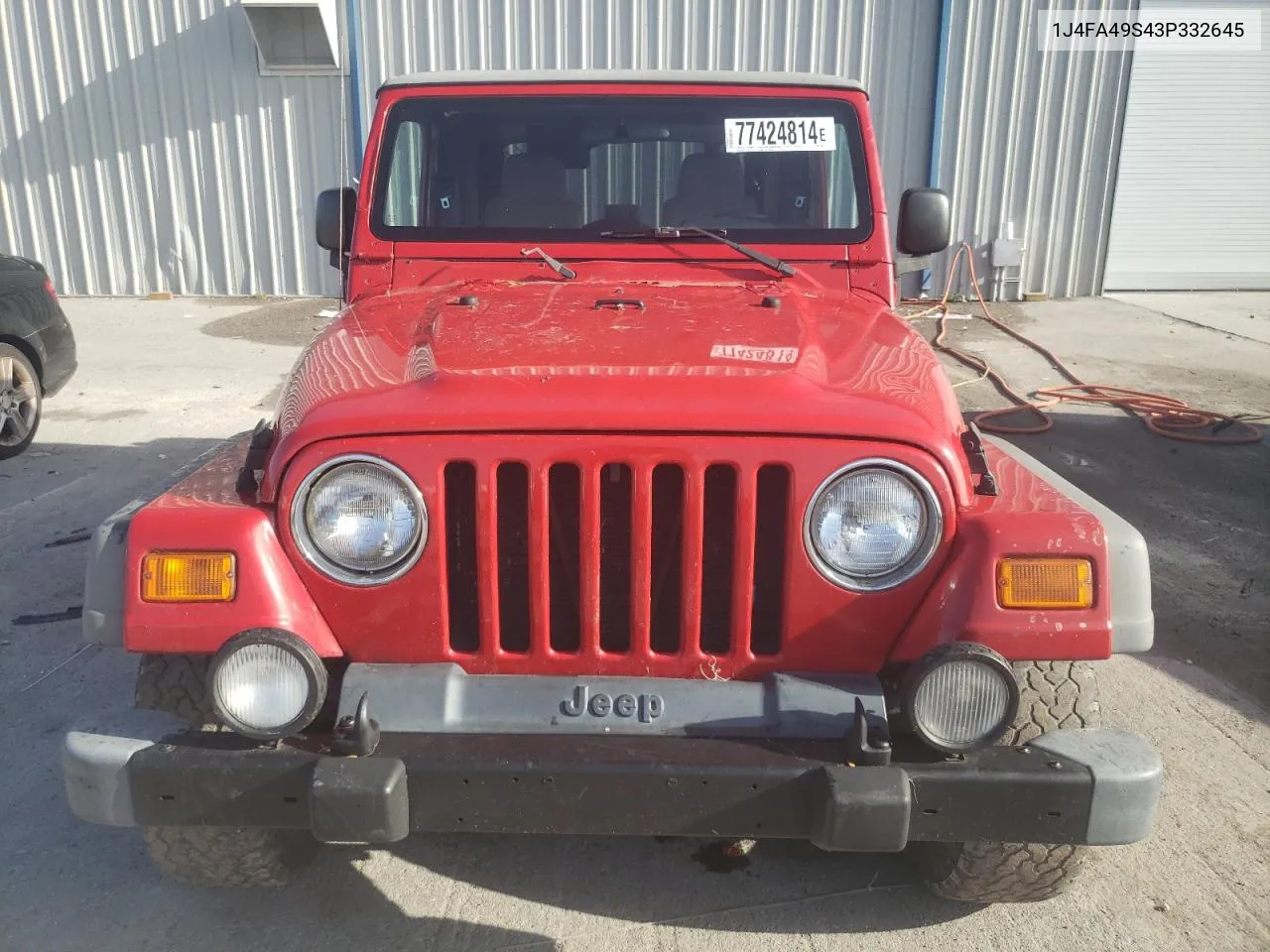 2003 Jeep Wrangler / Tj Sport VIN: 1J4FA49S43P332645 Lot: 77424814