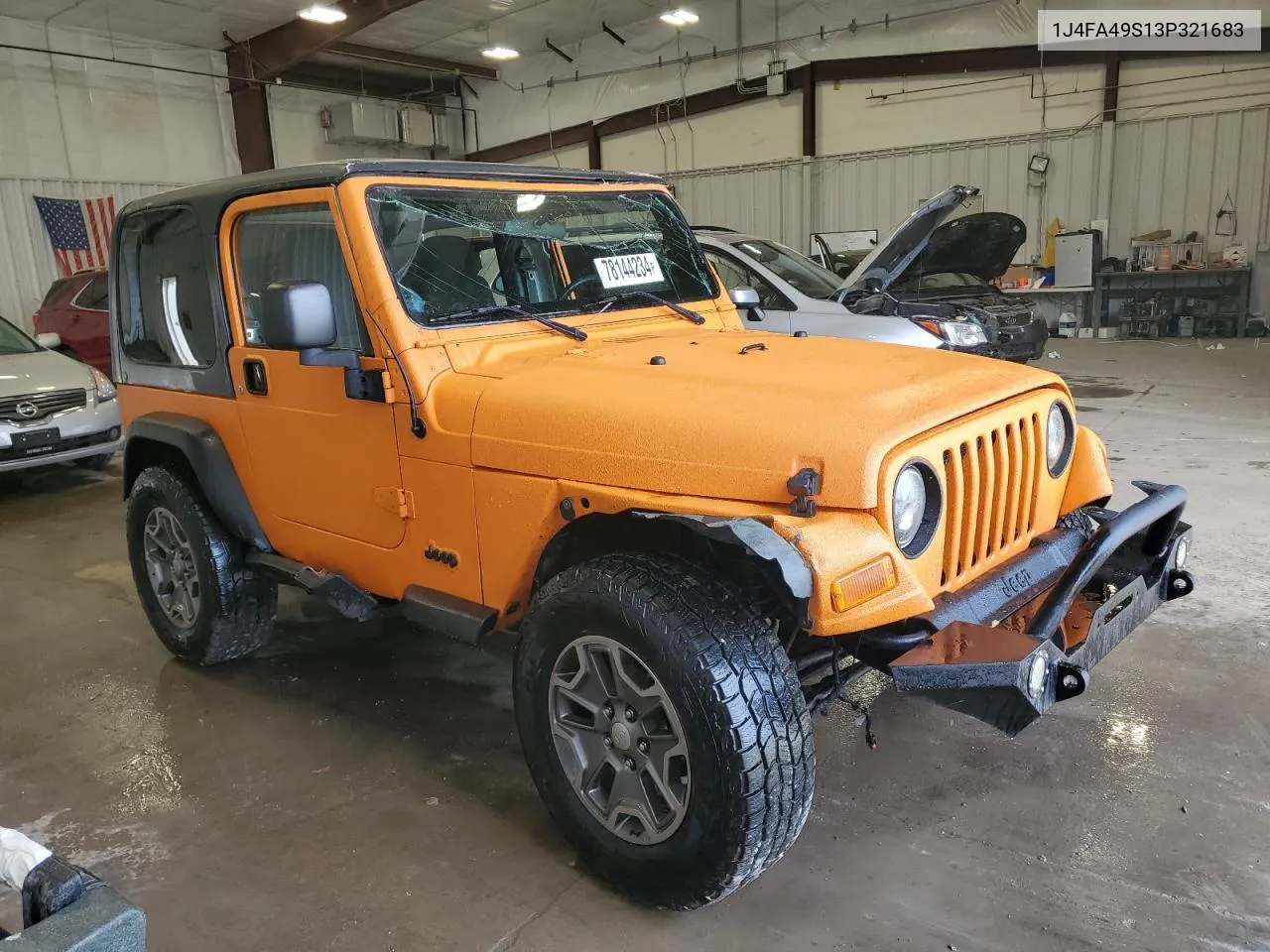 2003 Jeep Wrangler / Tj Sport VIN: 1J4FA49S13P321683 Lot: 78144234