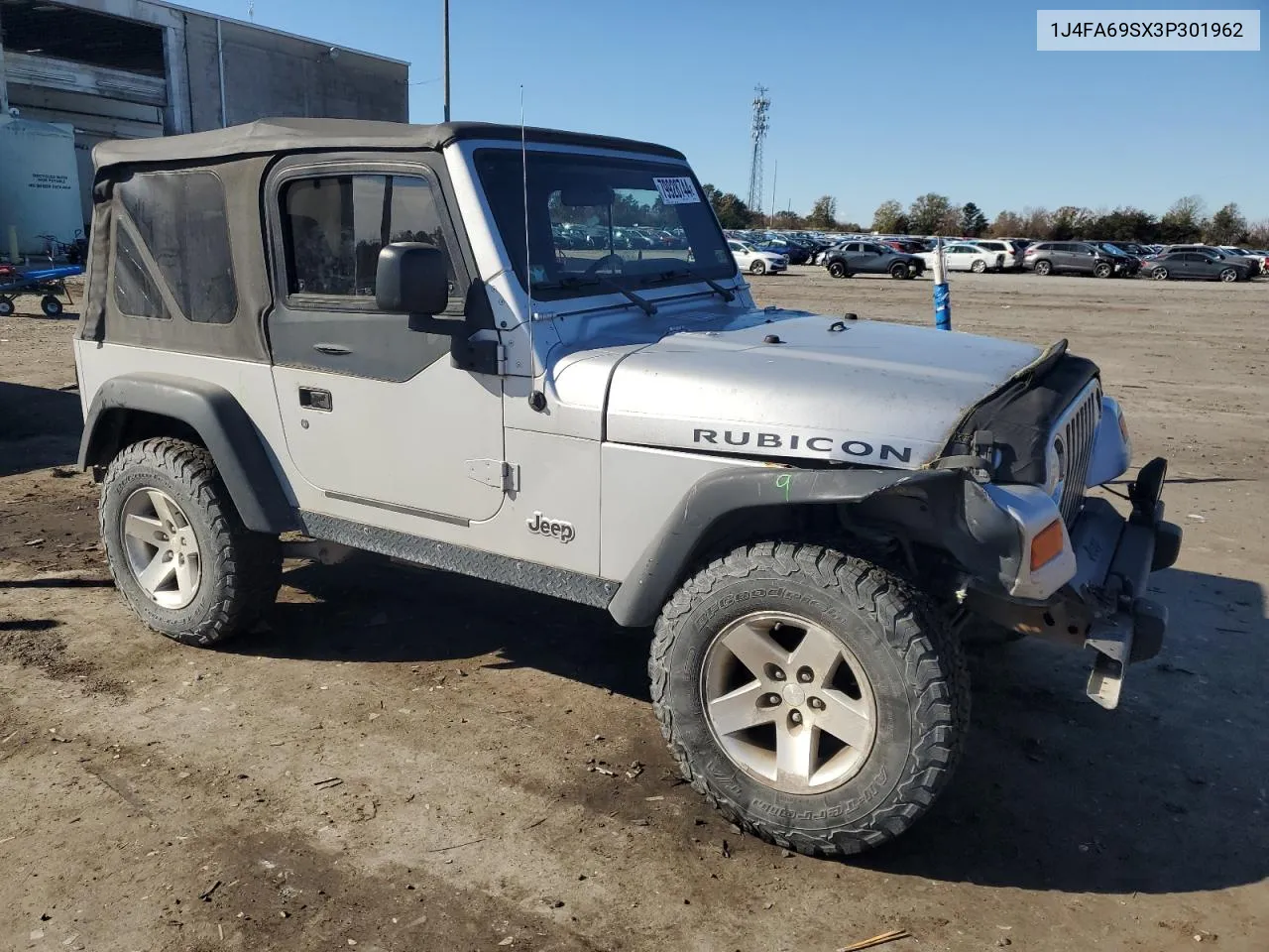 2003 Jeep Wrangler / Tj Rubicon VIN: 1J4FA69SX3P301962 Lot: 79928744