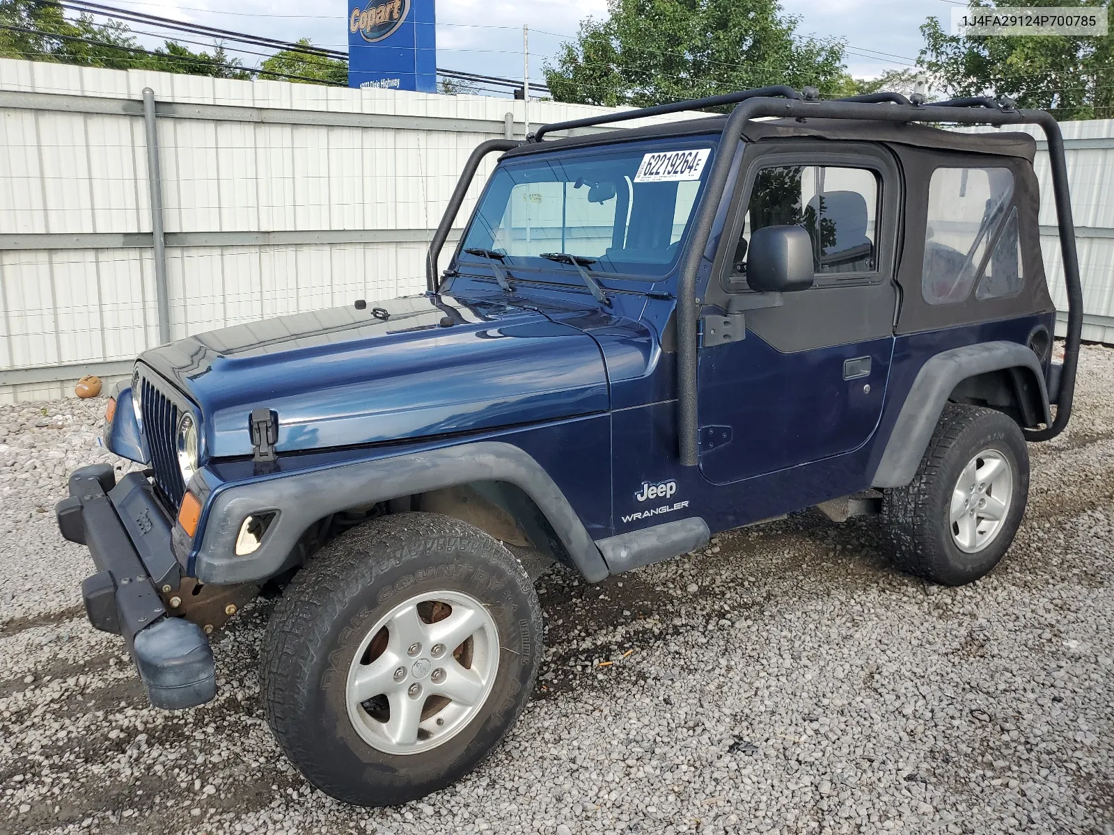 2004 Jeep Wrangler / Tj Se VIN: 1J4FA29124P700785 Lot: 62219264