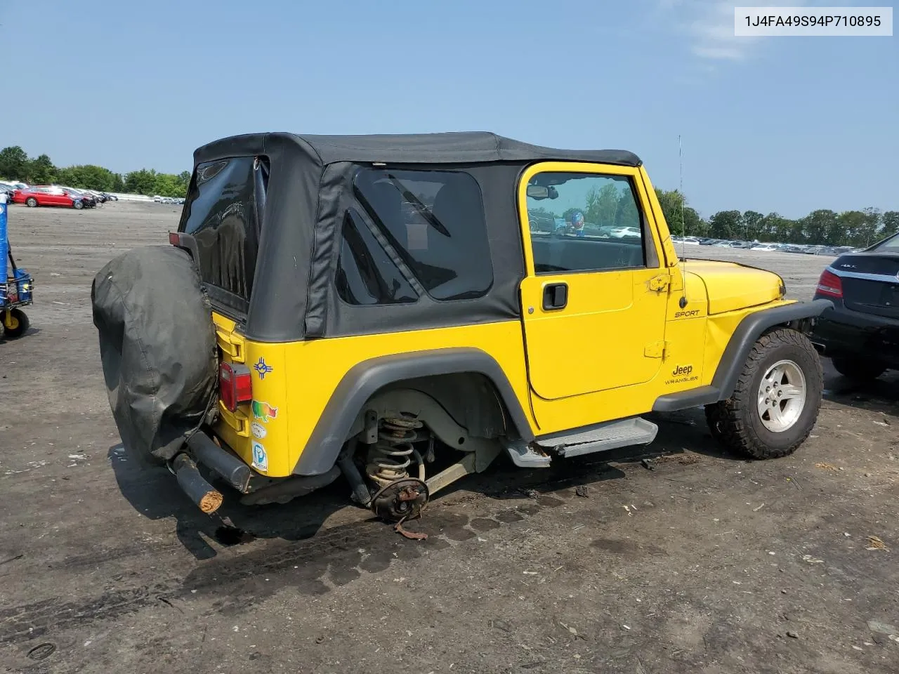 2004 Jeep Wrangler / Tj Sport VIN: 1J4FA49S94P710895 Lot: 65909044