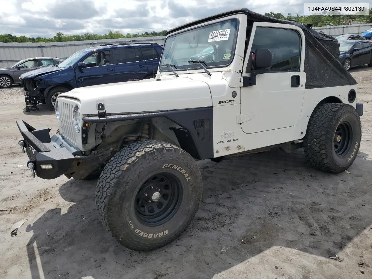 2004 Jeep Wrangler / Tj Sport VIN: 1J4FA49S44P802139 Lot: 66441904