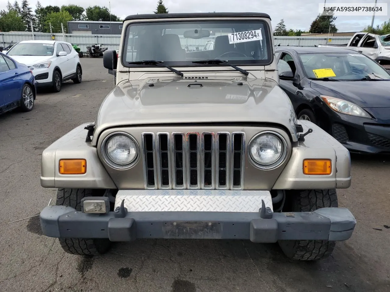 2004 Jeep Wrangler / Tj Sahara VIN: 1J4FA59S34P738634 Lot: 71308294