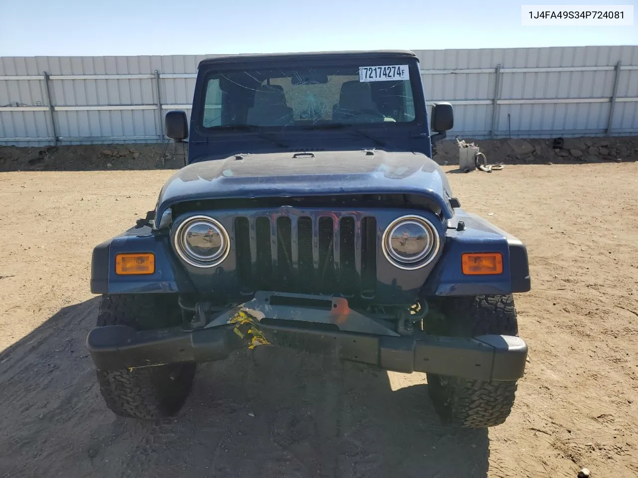 2004 Jeep Wrangler / Tj Sport VIN: 1J4FA49S34P724081 Lot: 72174274