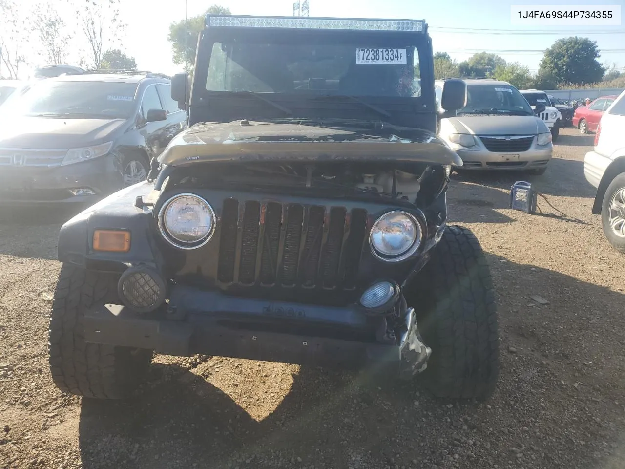 2004 Jeep Wrangler / Tj Rubicon VIN: 1J4FA69S44P734355 Lot: 72381334