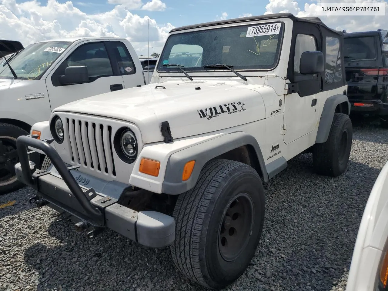 2004 Jeep Wrangler / Tj Sport VIN: 1J4FA49S64P784761 Lot: 73955914