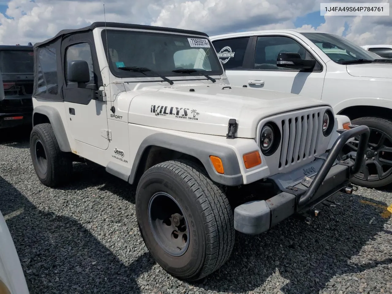 2004 Jeep Wrangler / Tj Sport VIN: 1J4FA49S64P784761 Lot: 73955914