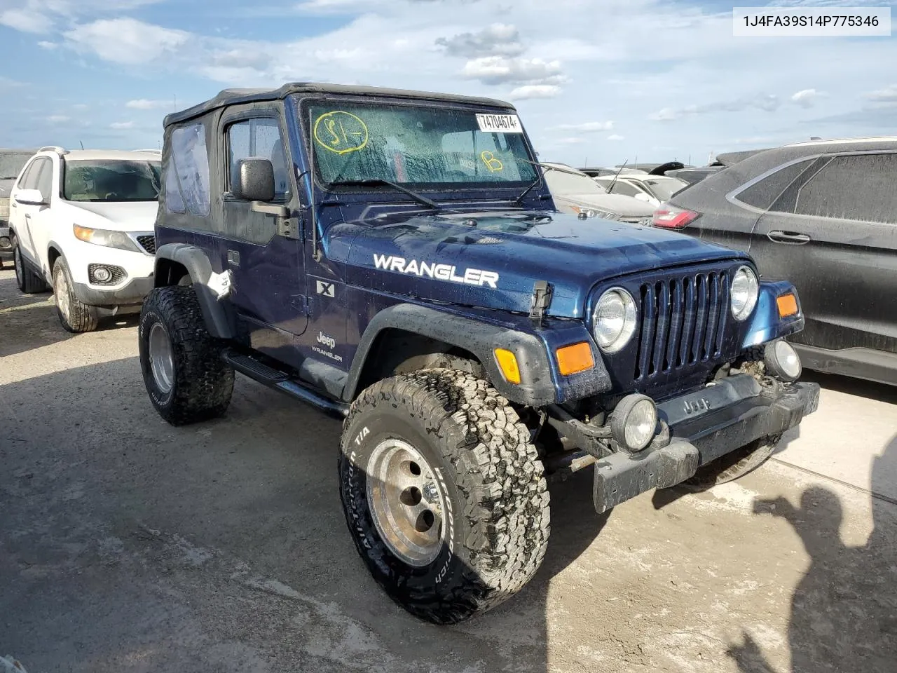 2004 Jeep Wrangler X VIN: 1J4FA39S14P775346 Lot: 74704674