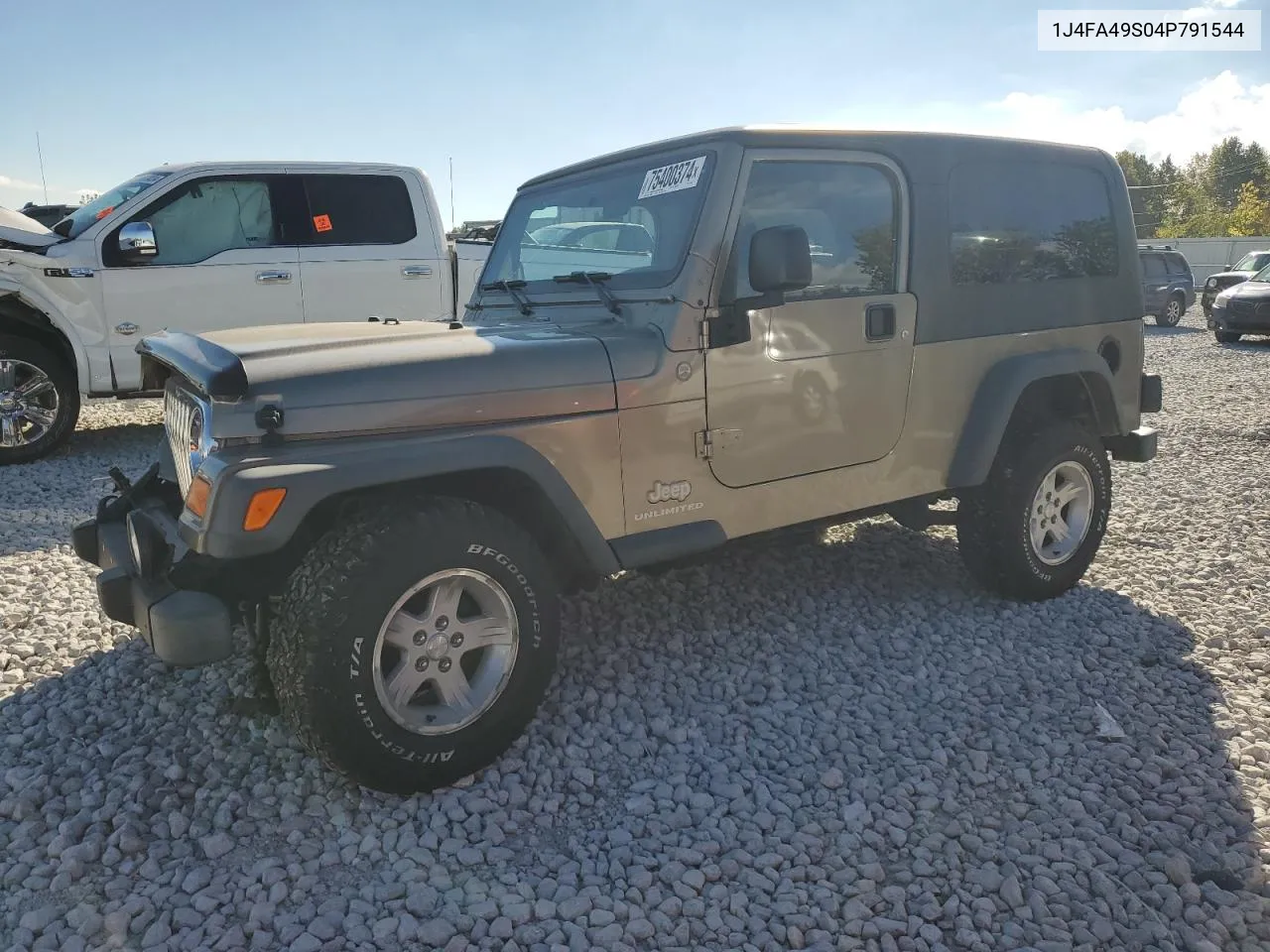 2004 Jeep Wrangler / Tj Sport VIN: 1J4FA49S04P791544 Lot: 75400374