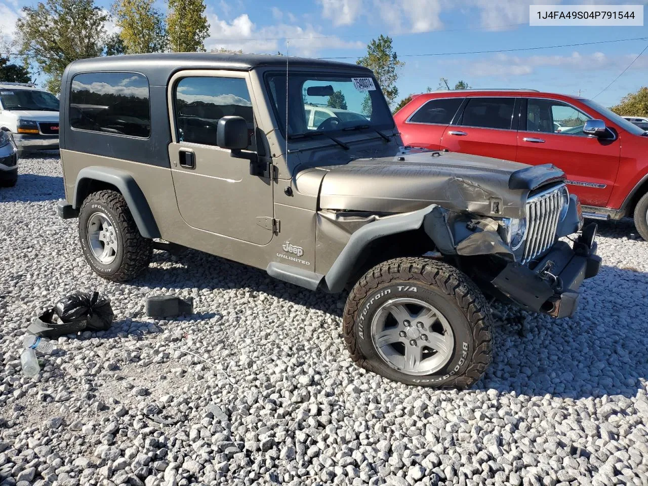 2004 Jeep Wrangler / Tj Sport VIN: 1J4FA49S04P791544 Lot: 75400374