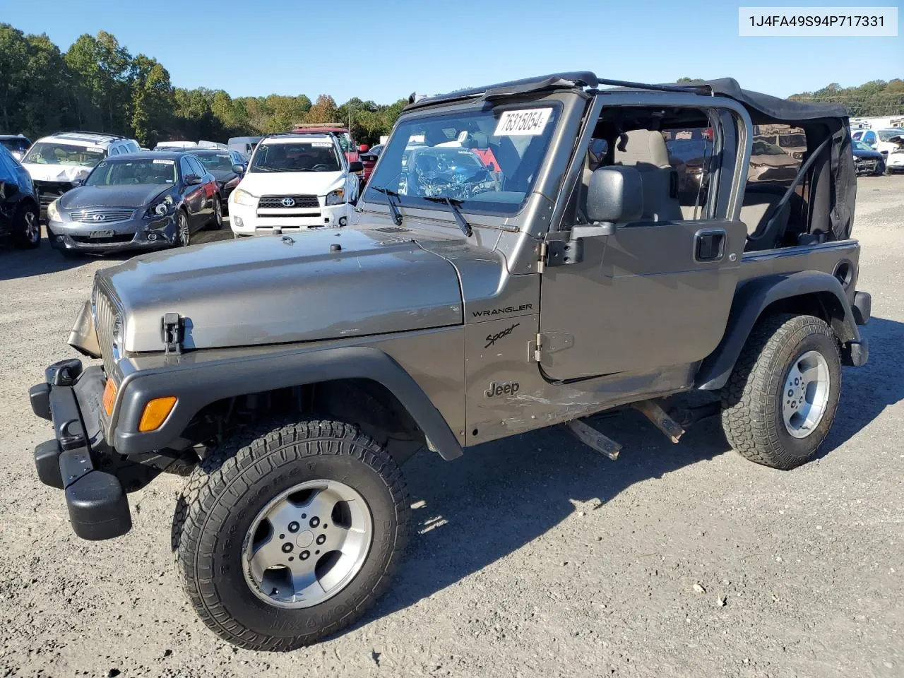 2004 Jeep Wrangler / Tj Sport VIN: 1J4FA49S94P717331 Lot: 76315054