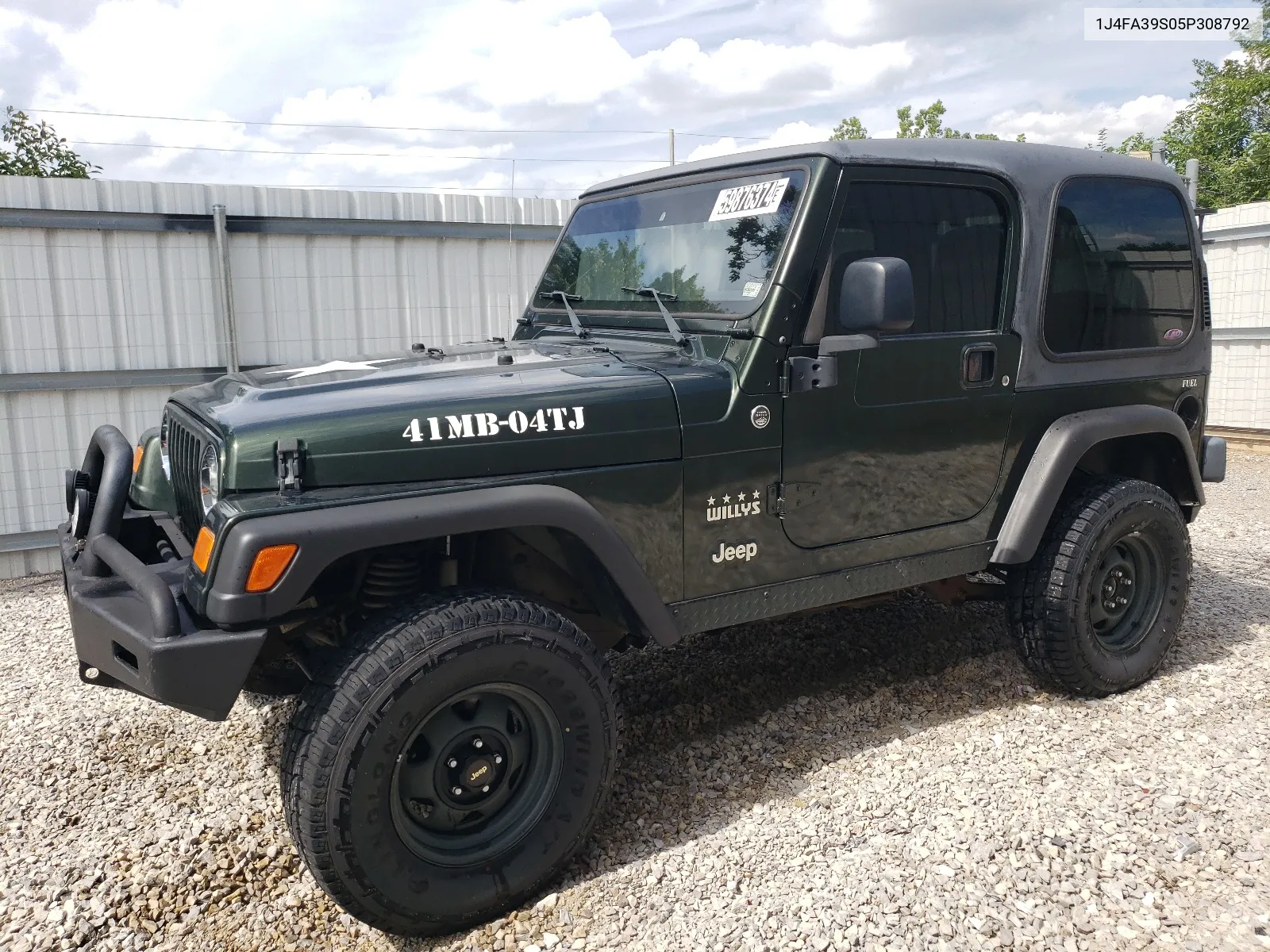 1J4FA39S05P308792 2005 Jeep Wrangler X