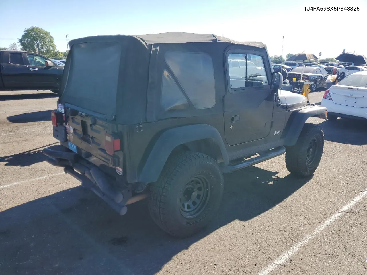 2005 Jeep Wrangler / Tj Rubicon VIN: 1J4FA69SX5P343826 Lot: 69074374