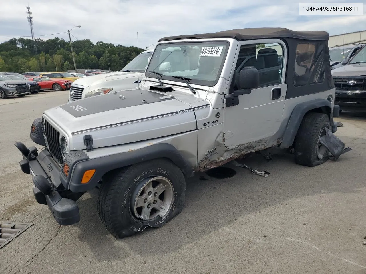 2005 Jeep Wrangler / Tj Sport VIN: 1J4FA49S75P315311 Lot: 69708274