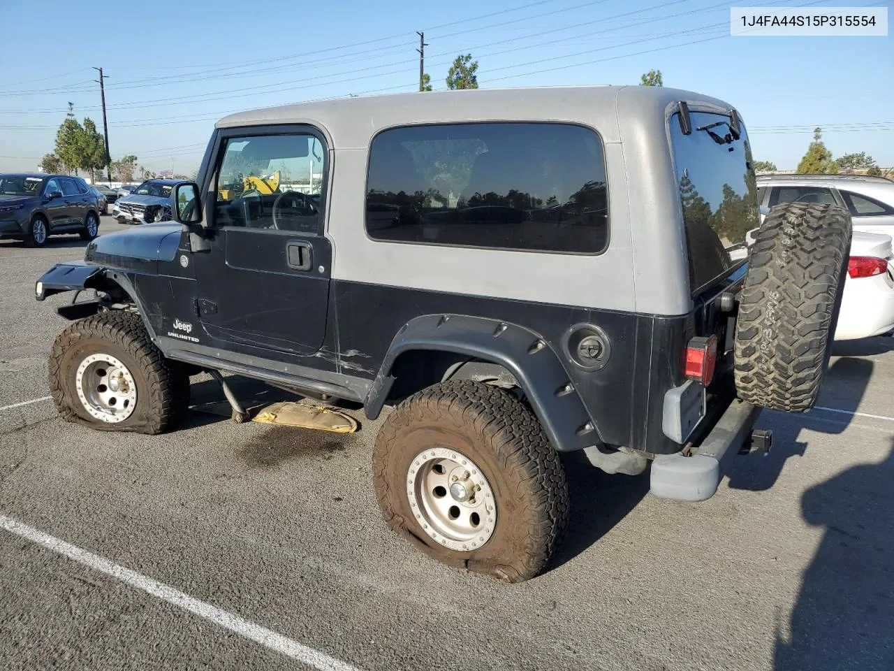 2005 Jeep Wrangler / Tj Unlimited VIN: 1J4FA44S15P315554 Lot: 70048184