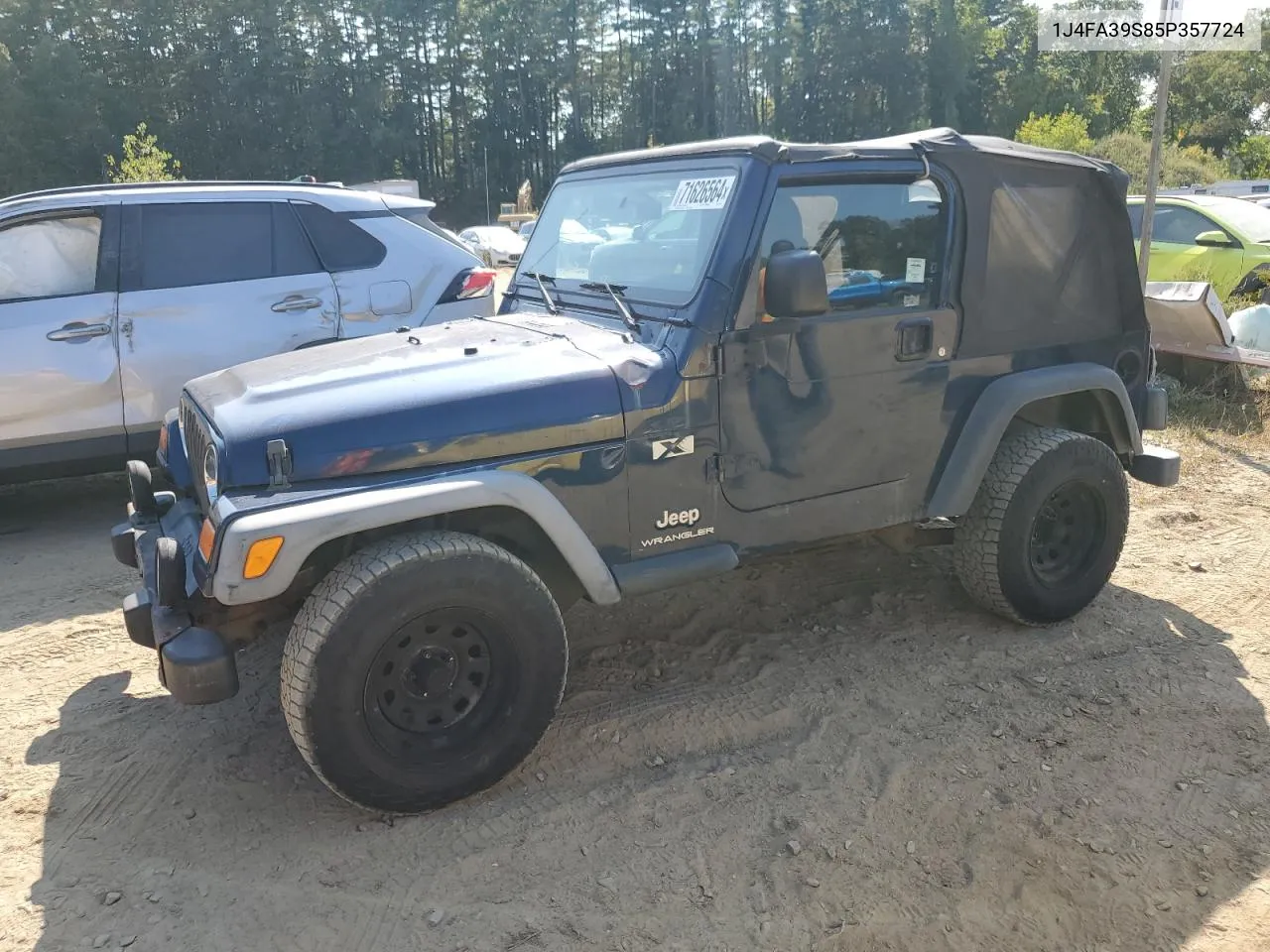 2005 Jeep Wrangler X VIN: 1J4FA39S85P357724 Lot: 71626564